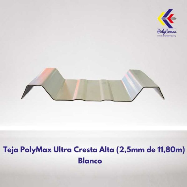 Altab Poly Teja PolyMax Ultra Cresta Alta (2,5mm) – Blanco – Polycomex