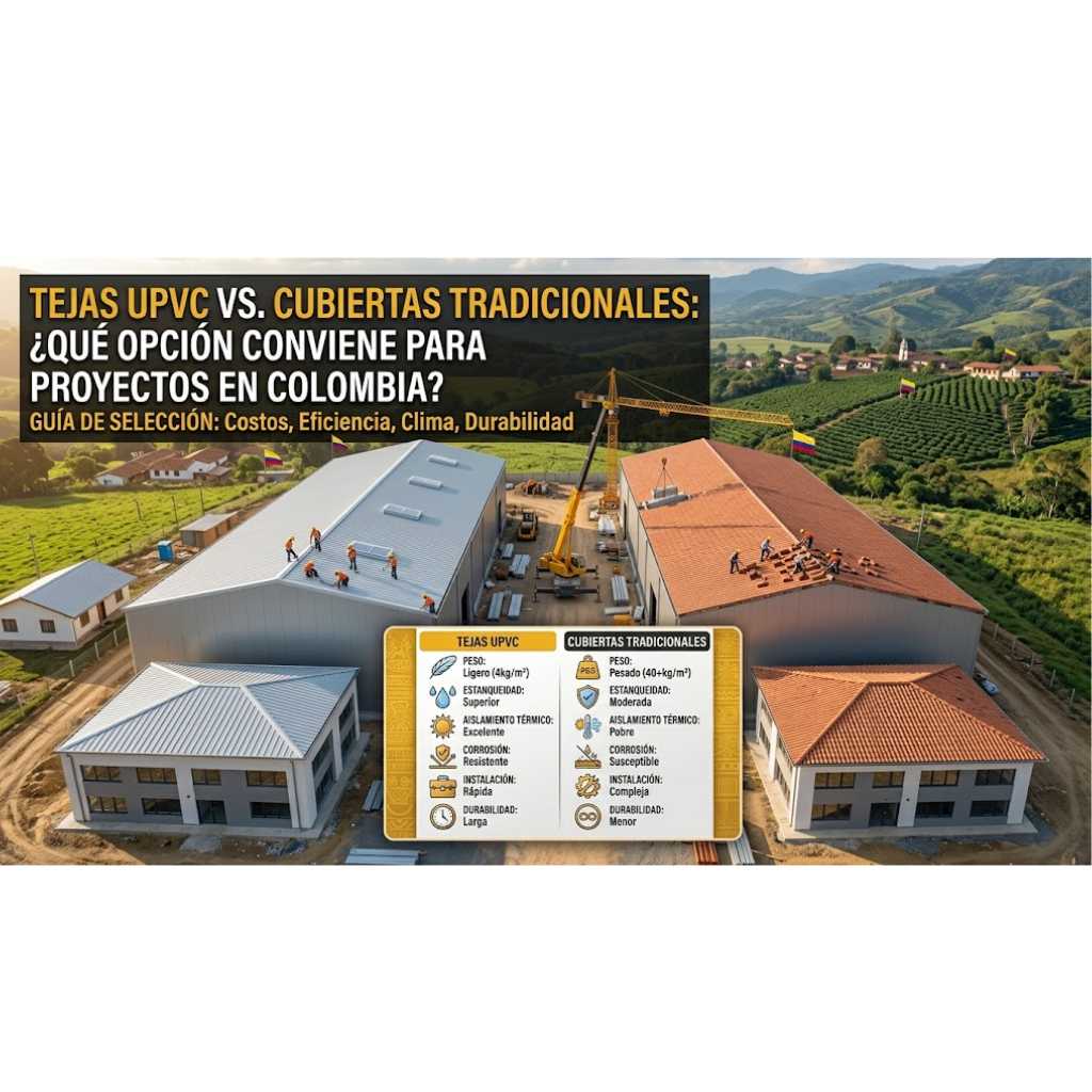Teja UPVC Polycomex Importador directo en Barranquilla